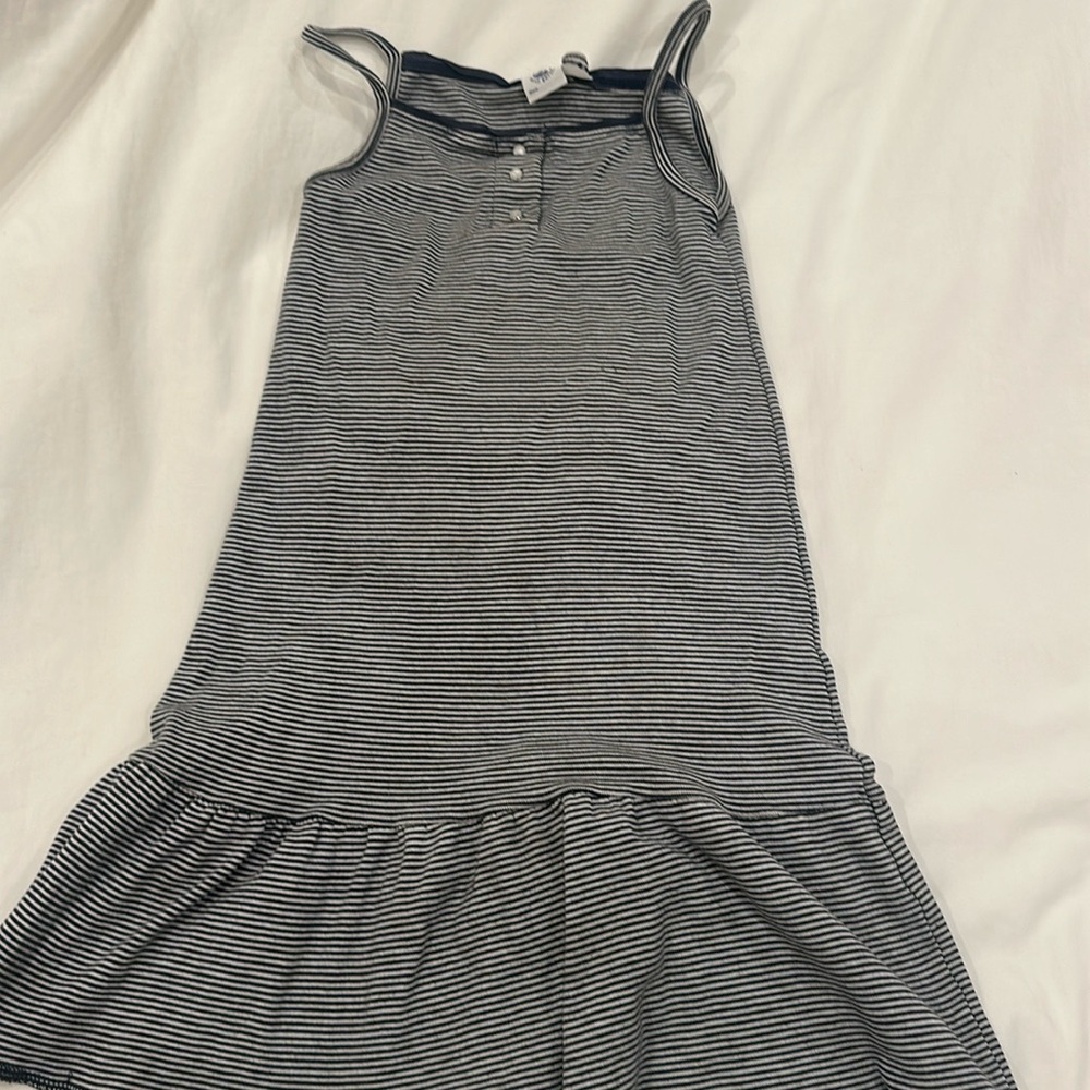 Very cute navy striped dress Petite Bateau